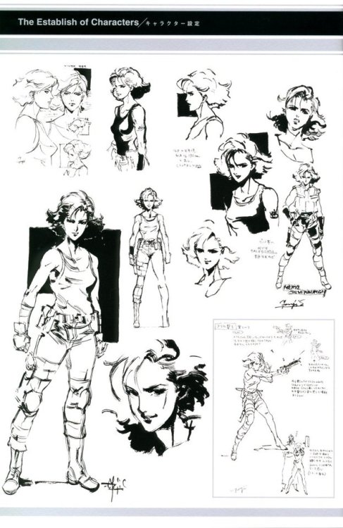 conceptcentral: Metal Gear Solid 1: Characters Concept Art [½] - Yoji Shinkawa