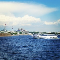 #waterbus #Neva #river and clouds clouds #clouds :)  #sky #public #transport #colors #colours #city   June 14, 2012  #summer #heat #hot #travel #SaintPetersburg #StPetersburg #Petersburg #Russia #СанктПетербург #Петербург #Питер