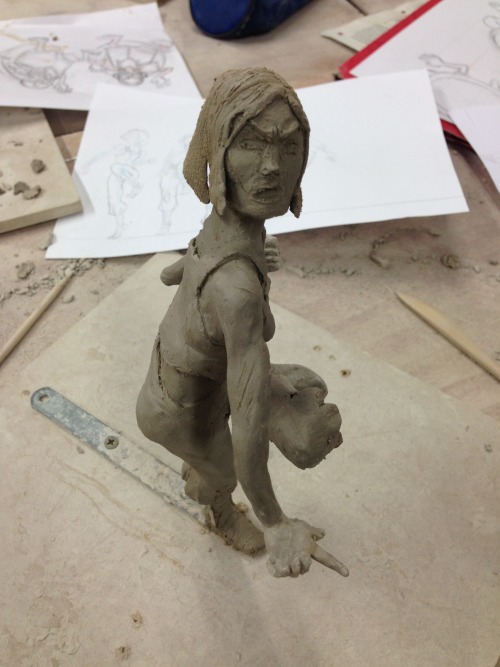 Some clay modelling I did in class as well. Modelling is sooo nice. I love it.There are many mistake