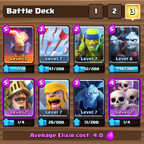 cocfails:Some battle decks for arenas 4 and 5Nice decks