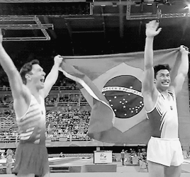 olympicsdaily:  Diego Hypolito and Arthur Mariano find out they’ve won silver and