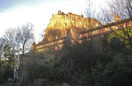Morning/EveningThe view from the back of my new tiny flat.  Edinburgh Castle from pretty much right 
