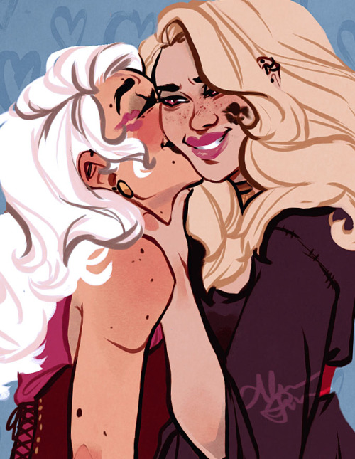 orokay:OC Kiss Week Day 2: my Akessa Amell x @cassandrapntaghasts Catherine Hawke