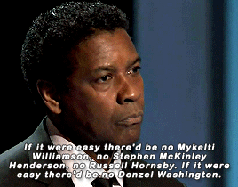 sonoanthony: westallenandthensome:  loveniaimani:  onehellofascene:   Denzel Washington accepts the NAACP Image Award for Outstanding Actor in a Motion Picture for “Fences” Well shit. I needed to hear this right now.   “See you at work.”  yo
