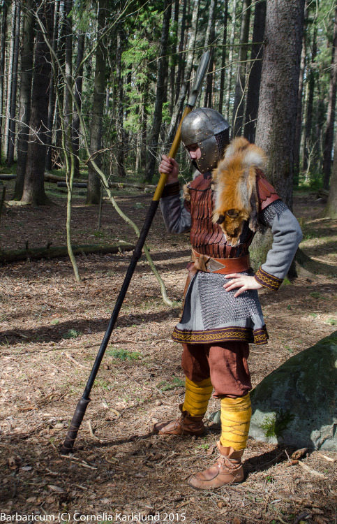 From today’s photoshoot for the larping campaign Barbaricum. I got to wear some new clothes, which was fun! I was really the photographer, but my friends needed more women to model for the pictures. At one point, I asked them if it really counts if