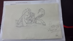 vertex-the-pony:  I got the pic from ask-wbm&rsquo;s giveaway thing today. It looks pretty cool in person. There&rsquo;s also a neat sketch on the back side of it. Thanks again!  Awesome! Glad you like it :3