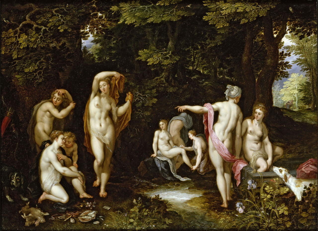 lionofchaeronea:  Diana and Actaeon, Jan Brueghel the Elder and Jacob de Backer,