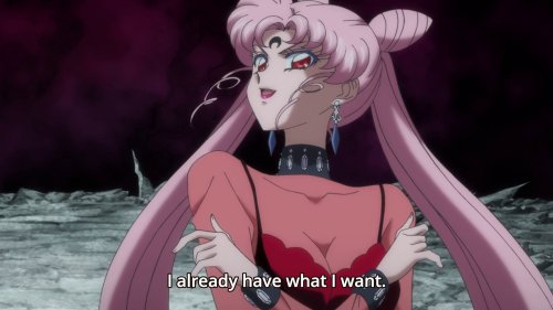 The moment just before this is literally showing us that Black Lady wants to make Neo-Queen Serenity