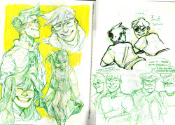 meruz:  small hs sketchbook dump! the scanner at my summer internship isnt big enough for my sketchbook so these scans arent as nice as the usual ones but oh well. these posts are sort of quantity &gt; quality anyways 