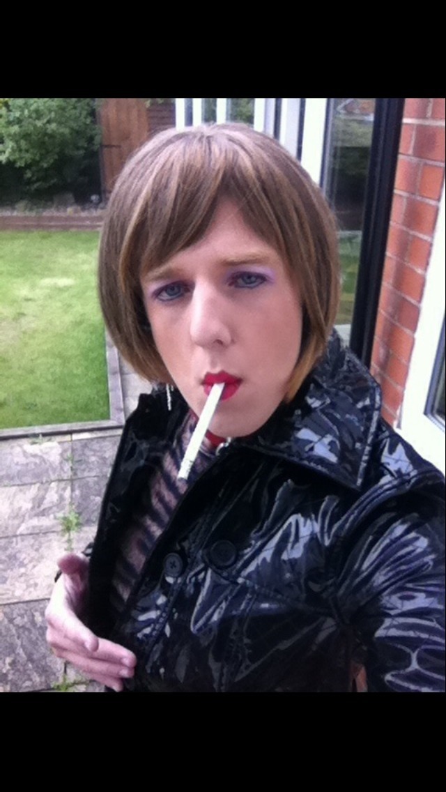 swishynicky:  slutkayleigh:  This is me, a complete and utter sissy faggot smoking