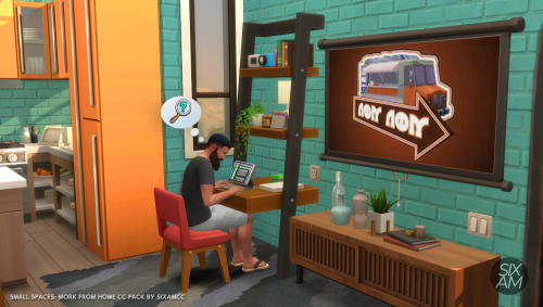  Small Spaces: Work from Home CC PACK Hi! Today I want to share with you a cc pack I have been plann