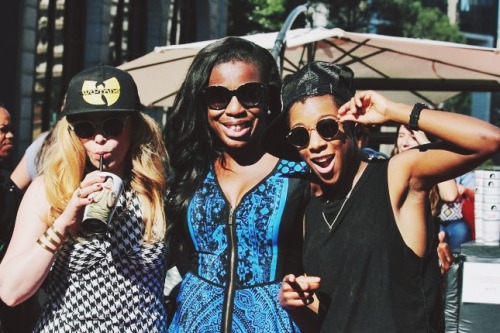 Natasha Lyonne, Uzo Aduba, and Samira Wiley at the São Paulo Gay Pride Parade, June 7, 2015.