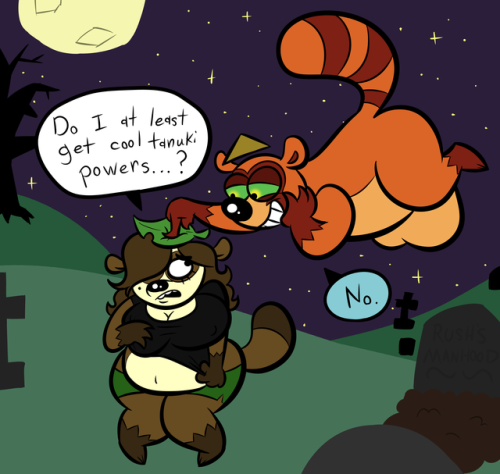 rusheloc: There aren’t a ton of toon tanuki running around, so Spooky Tanooky must be pretty lonely.