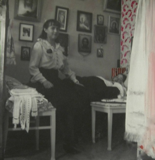 romanovphotography: Grand Duchess Anastasia at the bedside of her sister, Olga new release fr. GARF