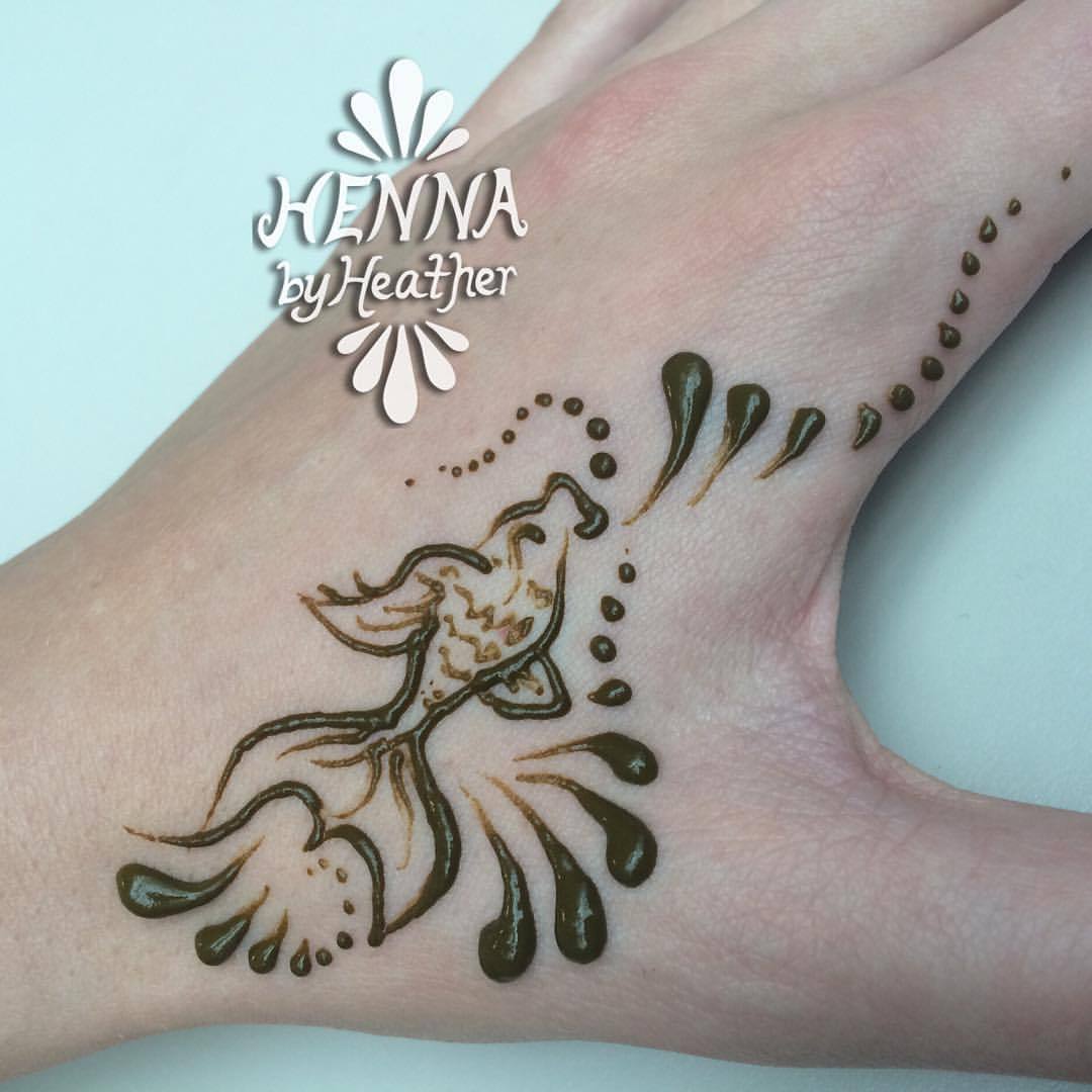 Henna By Heather on Tumblr: Cute little fishy!! #henna #fish #fishy #Pisces  #cutehenna #cute #hand #waterdroplets