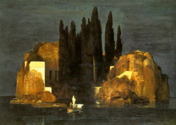 nostalgica:  &ldquo;Die Toteninsel &rdquo;Isle of the Dead”Version 1, 2, 3 and 5.By Swiss Symbolist artist Arnold Böcklin (1827–1901)”