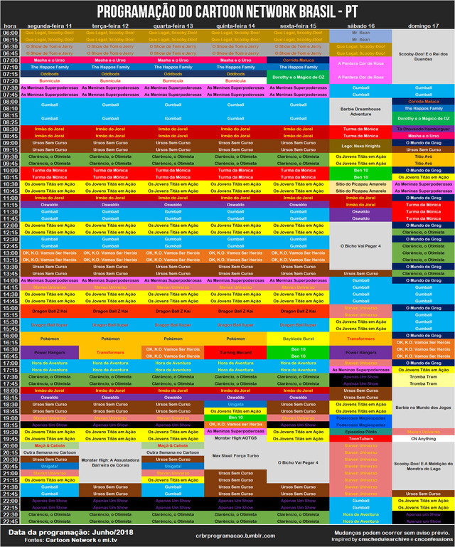 Grade de programação  Cartoon Network Brasil