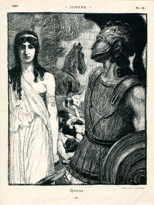 xenopenthos: Illustration by Angelo Jank for Jugend magazine, 1897.