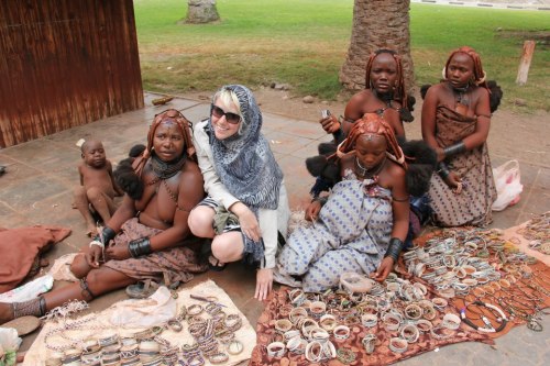 champagne-fountain:  So I am suspended for 30 days from Facebook because I posted this photo. This is a picture of me with the wonderful women of the Himba tribe in Namibia, Africa. These women treated me with respect and kindness. They were sitting in