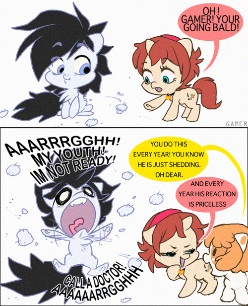 nopony-ask-mclovin:thegamercolt:Summer is coming… IM STILL FLUFFY  DAMN IT  Coral is just to brutal aint she oh, Corel, you so mean… X3 Anyway I love the style it’s super cute! <3>w<!