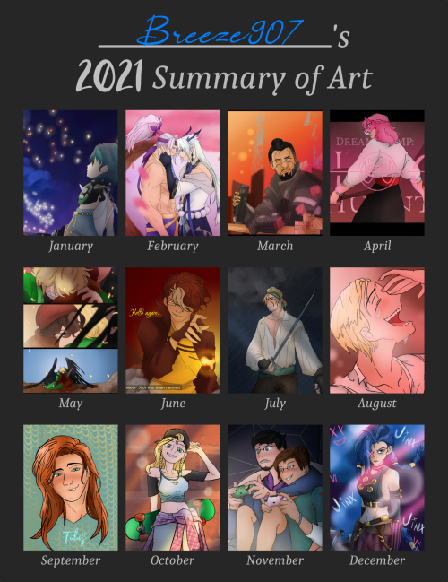 Hey-yo, Back With This Year's Art Summary. Really Wished I Got To Do A Little More This Year But Hey