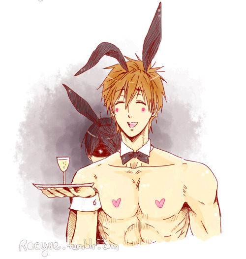 racyue:  Bunny Makoto is so sexy but Bunny Haru doesn’t look very happy, I wonder why XDFree! special event is today !!!