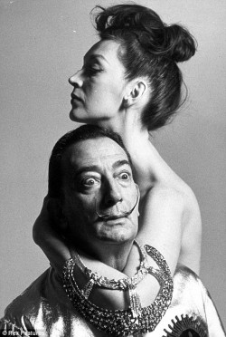 grittygamine:  Salvador Dali and Gala - 1964  One of the most famous open marriages ever.  Gala had numerous affairs, with Dali&rsquo;s knowledge and encouragement.  