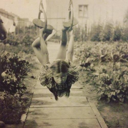 My grandma 1940&rsquo; #grandma #love #gym #child #throwback #oldphotos #memories #home #garden