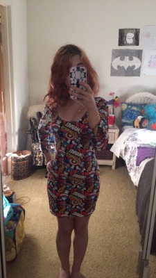 cage-the-elephant-and-chill:  Heard it was Marvel day over on @sexygeekygirls blog, so I figured I’d show off my Marvel dress (among other things) *don’t delete my caption, it’s rude*