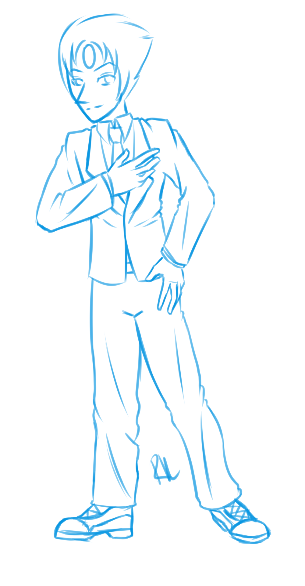 allthelesbianships:  And here’s the digital sketch! I decided to just redo the