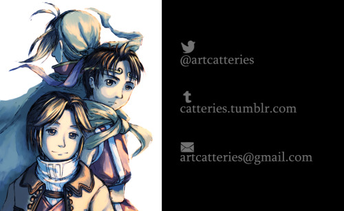 catteries:  Design piece for me to stick onto my namecard/nametag for Santo Monogatari, a Suikoden-o