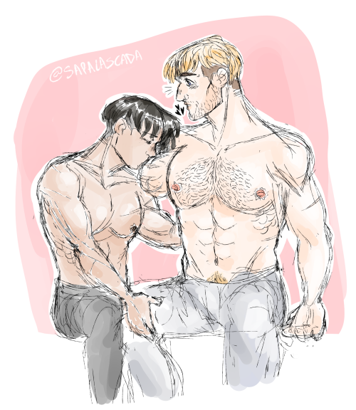 (old Sketch Of) Levi Kissing Erwin's Scars