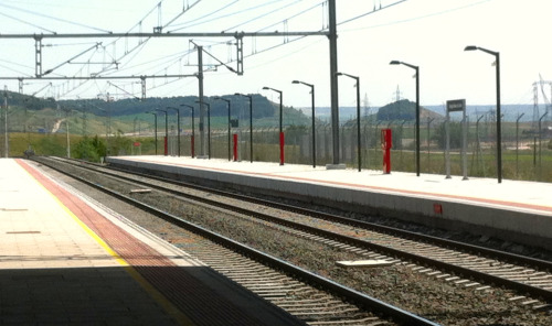 Ave Trackage, Estación Rosa de Lima, Burgos, Spain, 2012.This is the new main line to the north cent