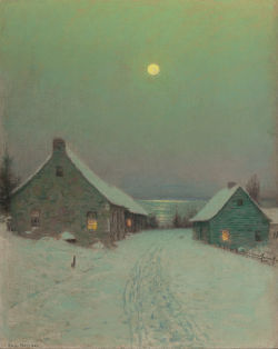 catonhottinroof: Birge Harrison (1854-1929)  Christmas Eve 