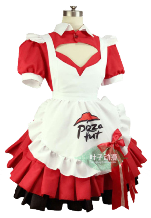 moonwiggler:matching pizza dresses i made for ur pizza cafe ur gunna open up