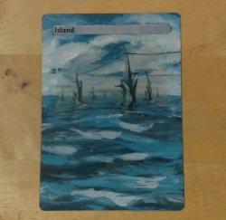 My first ever MTG alter! I altered this one because i didn&rsquo;t like this island but i actually really like the way this turned out?