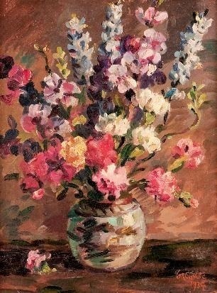 gregoire-boonzaier: Still Life With Flowers, Gregoire Boonzaier