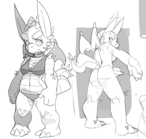 polywomple:commissions for bawnii and Yoru and two doodles of Manalon’s dragongirl