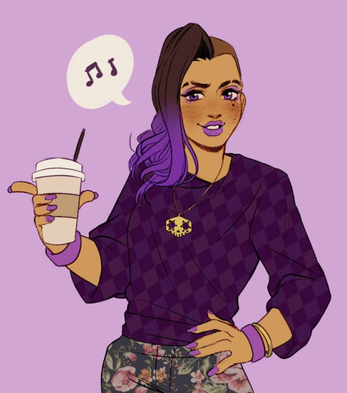 burythekidd: A quick sombra doodle for a friend over Discord. I’m not good at drawing girls but this