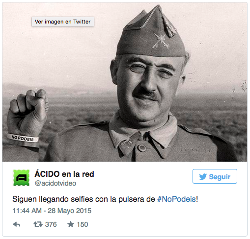 Pulsera #NoPodéis, la nueva 'power balance' "anti-Podemos" (y no es coña)