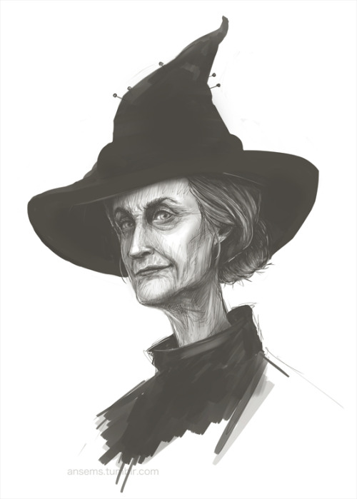 ansems:Good ol’ cranky Granny Weatherwax. Another rough sketch - though it took me a while longer th