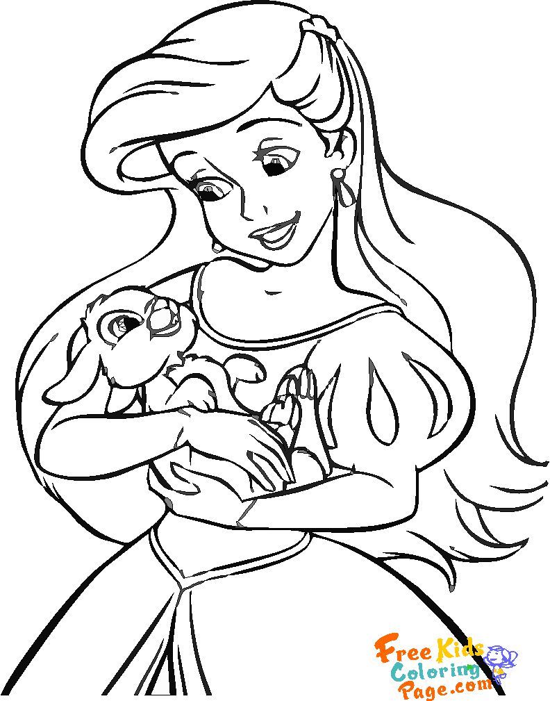 Printable Coloring Page — Belle disney princess coloring pages