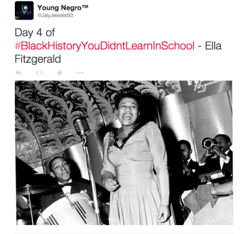 actjustly:Day 4 of #BlackHistoryYouDidntLearnInSchool - Ella FitzgeraldMy twitterElla Fitzgerald - S