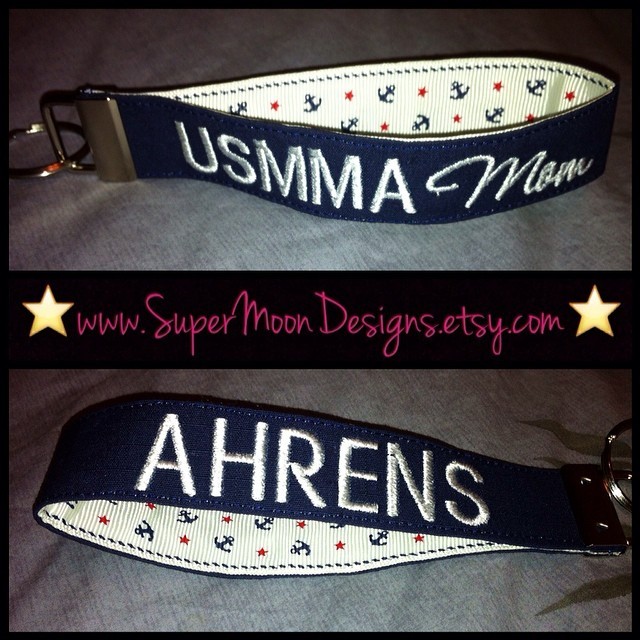 A keychain for a proud Mom whose son got accepted into the US Marine Merchant Academy. ⚓️ ⭐️www.SuperMoonDesigns.etsy.com⭐️ #usmma #merchantmarine #kingspoint #nametapekeychain #nametapecuteness #supermoondesigns (at www.supermoondesigns.etsy.com)