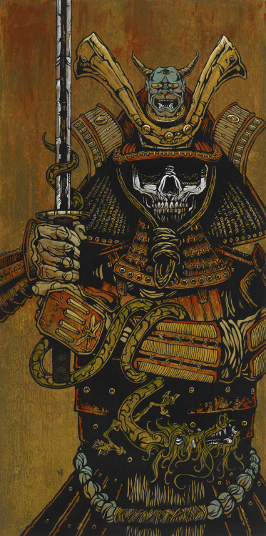 samuraiart:  Skeleton samurai.