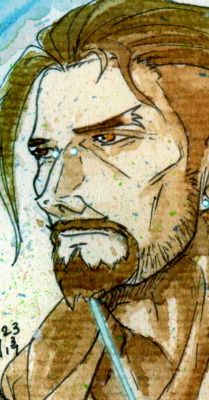 fugeoni666: __“The dragon is sated.” Coffee treatment for Hanzo with his Reflection outlook :D ~ , open coat and roll up sleeve, and with wristwatch :D [ Cuz I love men with watches, in fact, wristwatch is my weakness ;;;A;;; ] 