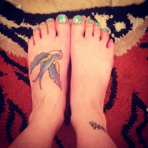  — Swallow on the top of my left foot :) Represents...