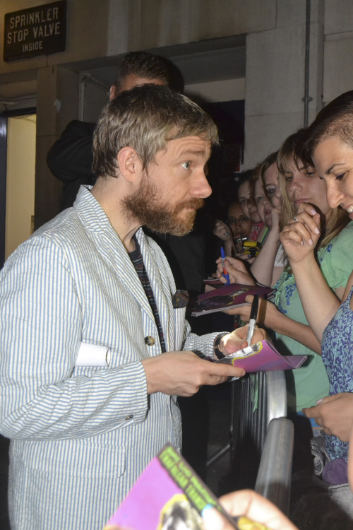 shufm:Richard III, stage door.Martin is the cutest man in the world, I swear . 