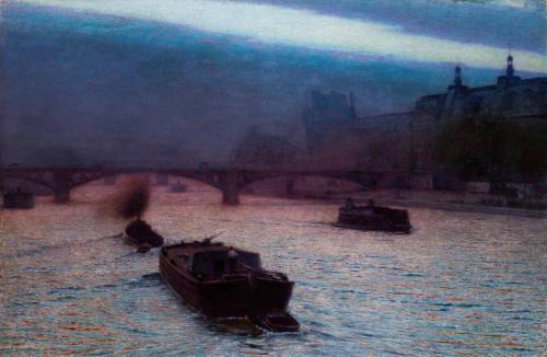 vizuart: Aleksander Gierymski - Evening on the Seine (1893)