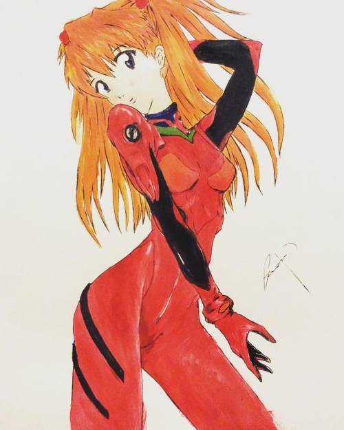 #asuka #evangelion #anime #japan #eva05 #paint #draw #awesome #bestever #amazing #great #likes #repo